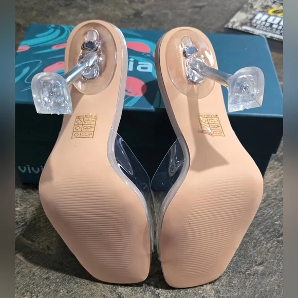 vivianly Womens Clear Heels Sandals #877 - Picture 8 of 14